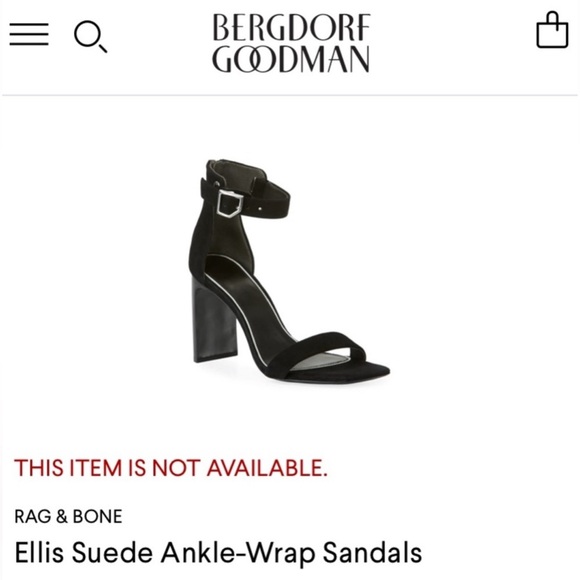 Rag & Bone Leather “Ellis” Sandal Black Size 10 New in Box - Picture 6 of 15